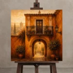 Premium Wall Art Kare Html Edition – CP-IB-AC-S-002 displayed on a studio easel
