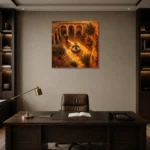 Premium Wall Art Kare Html Edition – CP-IB-AC-S-003 displayed in a contemporary gallery-inspired room