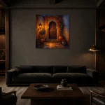 Premium Wall Art Kare Html Edition – CP-IB-AC-S-004 shown in a warm modern interior
