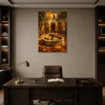 Premium Wall Art Dikey Html Edition – CP-IB-AC-V-001 displayed in a contemporary gallery-inspired room