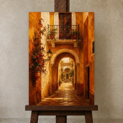 Premium Wall Art Dikey Html Edition – CP-IB-AC-V-002 displayed on a studio easel