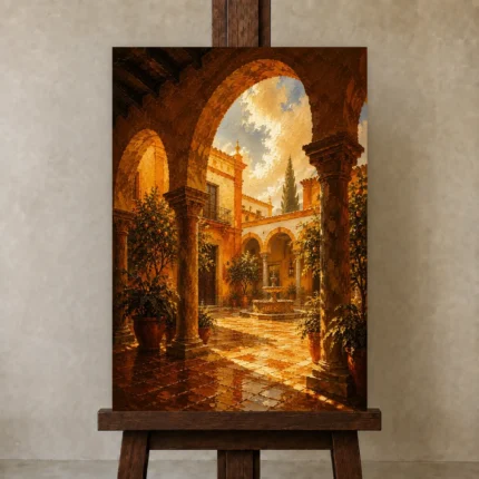 Premium Wall Art Dikey Html Edition – CP-IB-AC-V-003 displayed on a studio easel