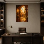 Premium Wall Art Dikey Html Edition – CP-IB-AC-V-003 displayed in a contemporary gallery-inspired room