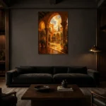 Premium Wall Art Dikey Html Edition – CP-IB-AC-V-003 shown in a warm modern interior