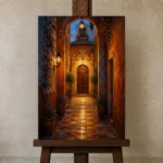 Premium Wall Art Dikey Html Edition – CP-IB-AC-V-004 displayed on a studio easel