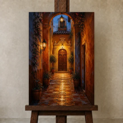 Premium Wall Art Dikey Html Edition – CP-IB-AC-V-004 displayed on a studio easel