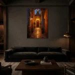 Premium Wall Art Dikey Html Edition – CP-IB-AC-V-004 shown in a warm modern interior