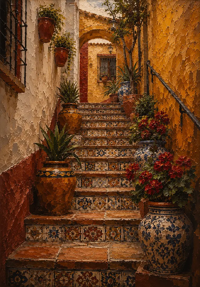 Andalusian Reliquary Andalusian Wall Art Andalusian Ochre Art Print