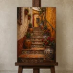 Premium Wall Art Dikey Html Edition – CP-IB-AC-V-005 displayed on a studio easel