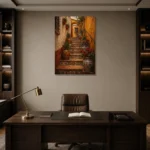 Premium Wall Art Dikey Html Edition – CP-IB-AC-V-005 displayed in a contemporary gallery-inspired room