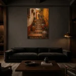 Premium Wall Art Dikey Html Edition – CP-IB-AC-V-005 shown in a warm modern interior