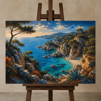 Premium Wall Art Yatay Html Edition – CP-IB-CB-H-001 displayed on a studio easel