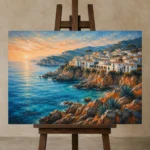 Premium Wall Art Yatay Html Edition – CP-IB-CB-H-002 displayed on a studio easel
