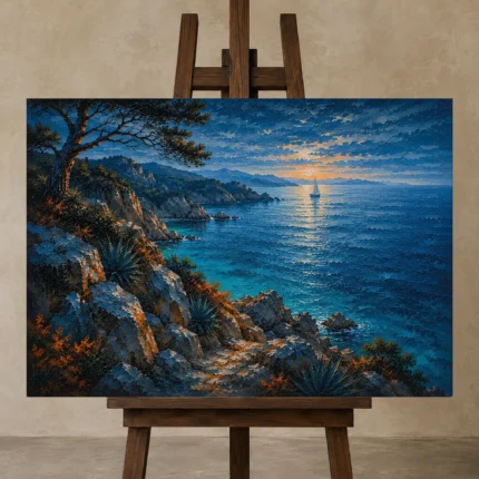 Premium Wall Art Yatay Html Edition – CP-IB-CB-H-004 displayed on a studio easel