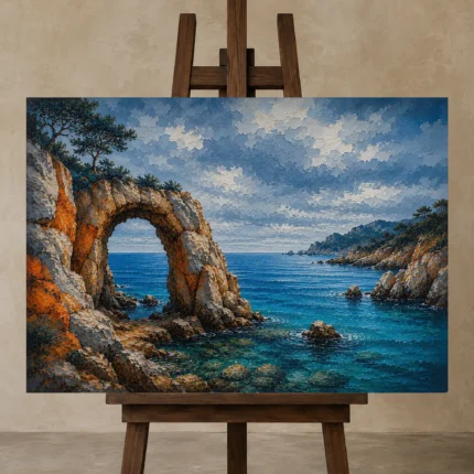 Premium Wall Art Yatay Html Edition – CP-IB-CB-H-005 displayed on a studio easel