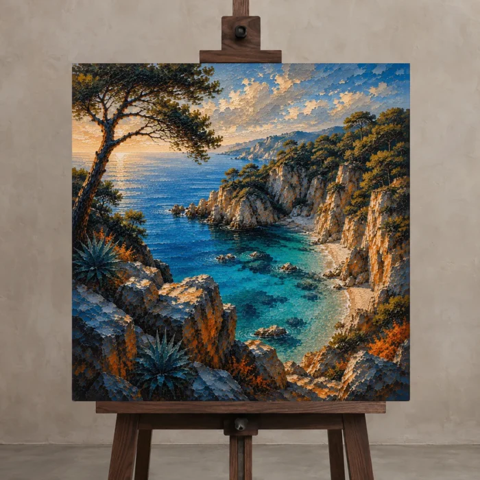 Premium Wall Art Kare Html Edition – CP-IB-CB-S-001 displayed on a studio easel
