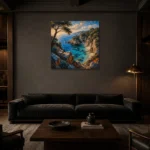 Premium Wall Art Kare Html Edition – CP-IB-CB-S-001 shown in a warm modern interior