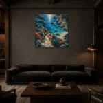 Premium Wall Art Kare Html Edition – CP-IB-CB-S-003 shown in a warm modern interior
