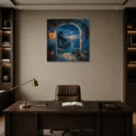 Premium Wall Art Kare Html Edition – CP-IB-CB-S-004 displayed in a contemporary gallery-inspired room