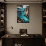 Premium Wall Art Dikey Html Edition – CP-IB-CB-V-001 displayed in a contemporary gallery-inspired room