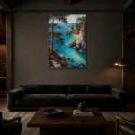 Premium Wall Art Dikey Html Edition – CP-IB-CB-V-001 shown in a warm modern interior