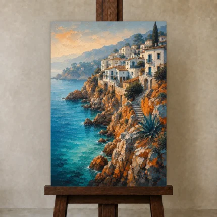 Premium Wall Art Dikey Html Edition – CP-IB-CB-V-002 displayed on a studio easel