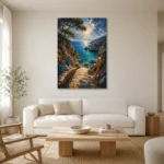 Premium Wall Art Dikey Html Edition – CP-IB-CB-V-003 styled in a refined neutral interior