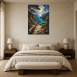 Premium Wall Art Dikey Html Edition – CP-IB-CB-V-003 showcased in an elegant minimalist interior
