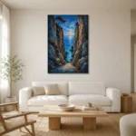 Premium Wall Art Dikey Html Edition – CP-IB-CB-V-004 styled in a refined neutral interior
