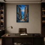 Premium Wall Art Dikey Html Edition – CP-IB-CB-V-004 displayed in a contemporary gallery-inspired room