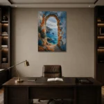 Premium Wall Art Dikey Html Edition – CP-IB-CB-V-005 displayed in a contemporary gallery-inspired room