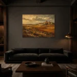 Premium Wall Art Yatay Html Edition – CP-IB-CE-H-001 shown in a warm modern interior