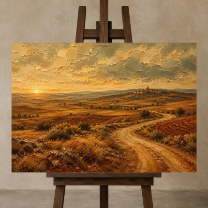 Premium Wall Art Yatay Html Edition – CP-IB-CE-H-002 displayed on a studio easel