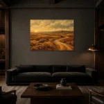 Premium Wall Art Yatay Html Edition – CP-IB-CE-H-002 shown in a warm modern interior