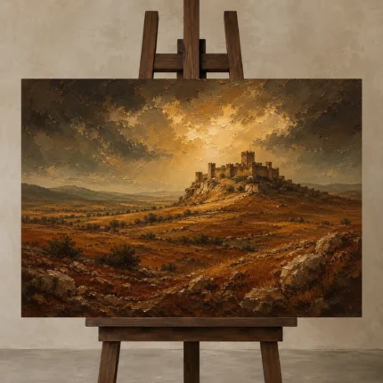 Premium Wall Art Yatay Html Edition – CP-IB-CE-H-003 displayed on a studio easel