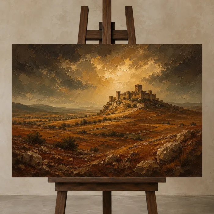 Premium Wall Art Yatay Html Edition – CP-IB-CE-H-003 displayed on a studio easel