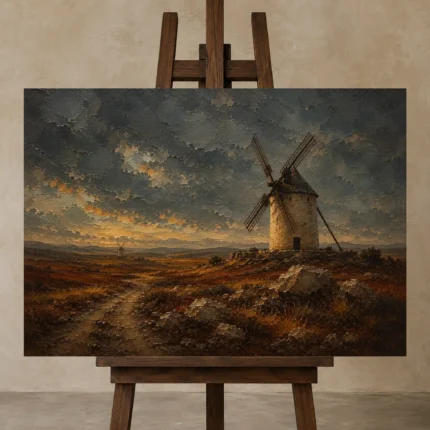 Premium Wall Art Yatay Html Edition – CP-IB-CE-H-004 displayed on a studio easel