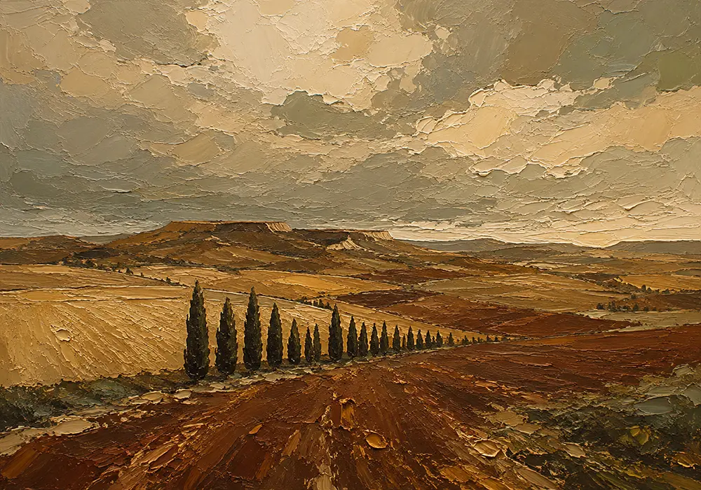 Castilian Expanse Spanish Landscape Wall Art Castilian Sienna Art Print