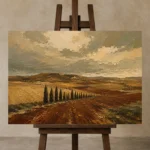 Premium Wall Art Yatay Html Edition – CP-IB-CE-H-005 displayed on a studio easel