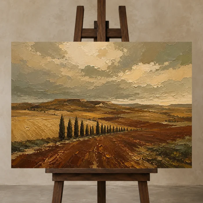 Premium Wall Art Yatay Html Edition – CP-IB-CE-H-005 displayed on a studio easel