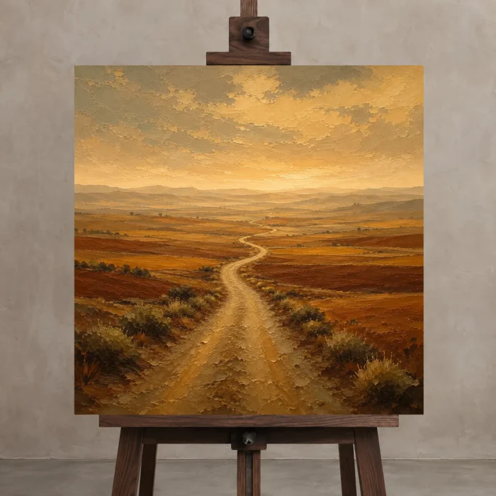 Premium Wall Art Kare Html Edition – CP-IB-CE-S-002 displayed on a studio easel