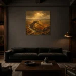 Premium Wall Art Kare Html Edition – CP-IB-CE-S-003 shown in a warm modern interior
