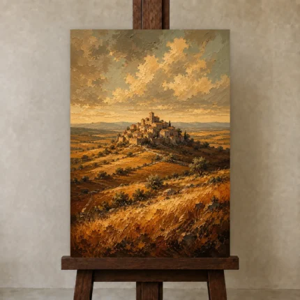 Premium Wall Art Dikey Html Edition – CP-IB-CE-V-001 displayed on a studio easel