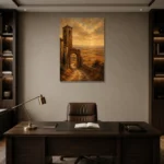 Premium Wall Art Dikey Html Edition – CP-IB-CE-V-002 displayed in a contemporary gallery-inspired room