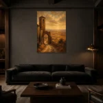 Premium Wall Art Dikey Html Edition – CP-IB-CE-V-002 shown in a warm modern interior