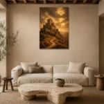 Premium Wall Art Dikey Html Edition – CP-IB-CE-V-003 presented in a sophisticated home setting