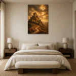 Premium Wall Art Dikey Html Edition – CP-IB-CE-V-003 showcased in an elegant minimalist interior