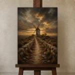 Premium Wall Art Dikey Html Edition – CP-IB-CE-V-004 displayed on a studio easel