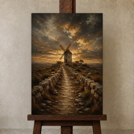Premium Wall Art Dikey Html Edition – CP-IB-CE-V-004 displayed on a studio easel