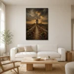 Premium Wall Art Dikey Html Edition – CP-IB-CE-V-004 styled in a refined neutral interior